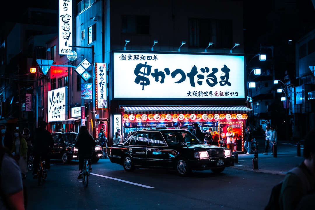 Osaka Dotonbori neon district at night